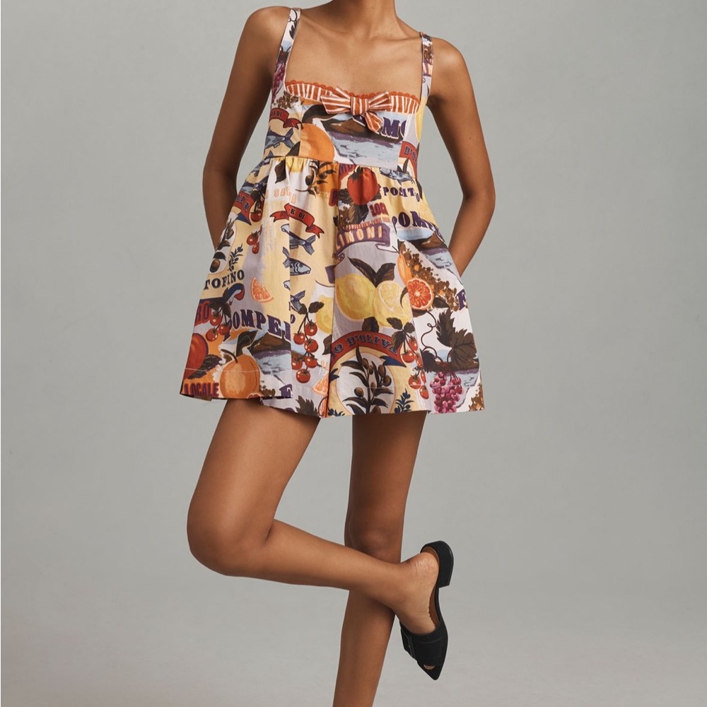 Maeve layered bustier Romper